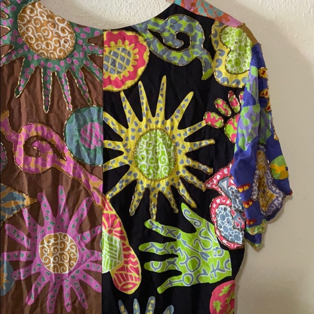 VINTAGE ABSTRACT DRESS - Picture 6 of 7